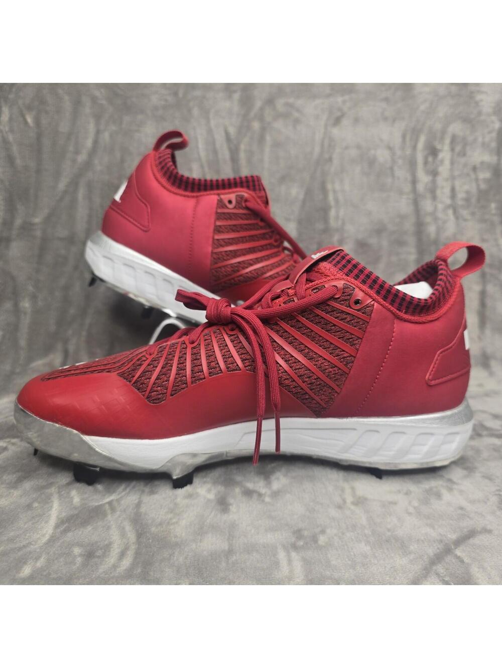 Adidas Icon NCAA Nebraska Baseball Cleats Red White Men's 9.5 DA8907 Boost New